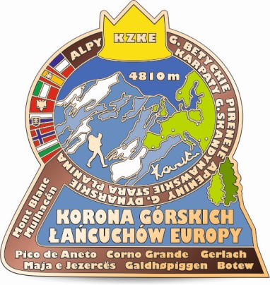 Korona Górskich Łańcuchów Europy -brązowa