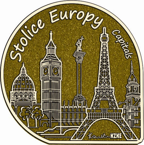 Stolice Europy - odznaka pozłacana honorowa