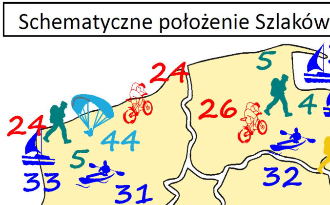 Szlaki Polski- fragment mapki